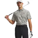 Under Armour Drive Chill Printed męskie polo, titanium/clay green/black