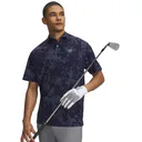 Under Armour Drive Chill Printed męskie polo, midnight navy/halo grey