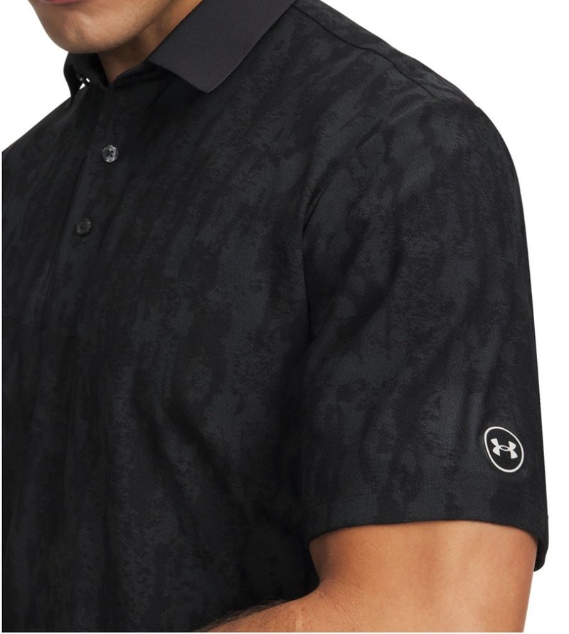 Under Armour Dry Jacquard męskie polo, czarne