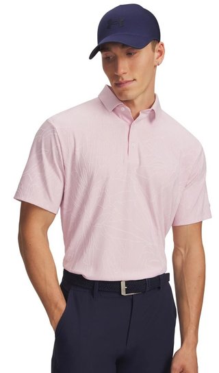 Under Armour Dry Jacquard męskie polo, prime pink/pink dusk