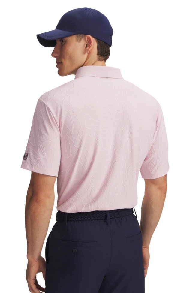 Under Armour Dry Jacquard męskie polo, prime pink/pink dusk