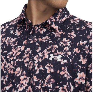 Under Armour Matchplay Printed męska koszulka polo, midnight navy/posh pink