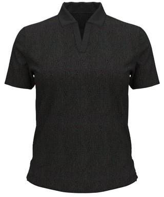 Under Armour Halo Bonded Jacquard damskie polo, czarne