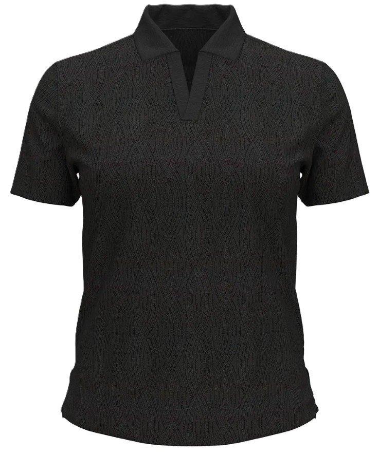 Under Armour Halo Bonded Jacquard damskie polo, czarne