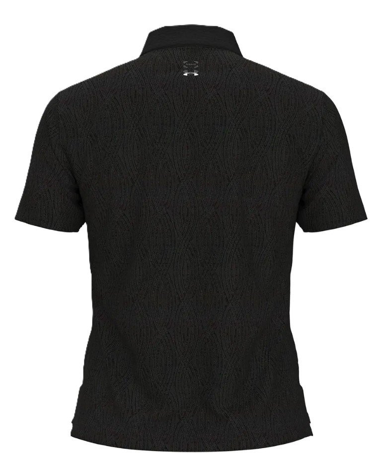 Under Armour Halo Bonded Jacquard damskie polo, czarne