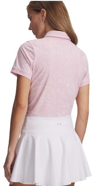 Under Armour Drive Printed damskie polo, prime pink/white