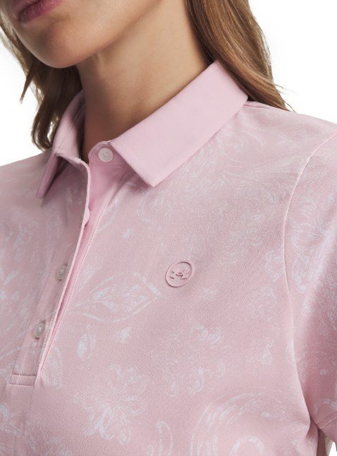 Under Armour Drive Printed damskie polo, prime pink/white