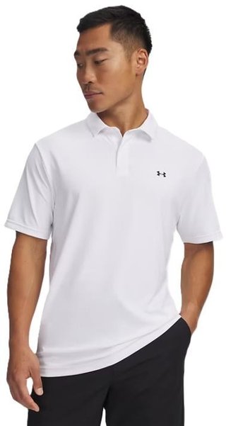 Under Armour Tee To Green Pique męskie polo, biało/czarne