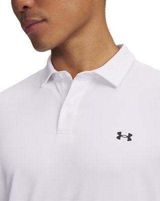 Under Armour Tee To Green Pique męskie polo, biało/czarne