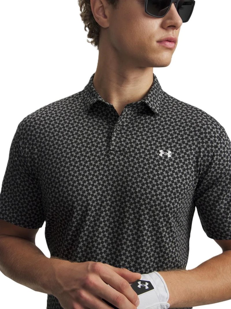 Under Armour T2G Printed męskie polo, czarne