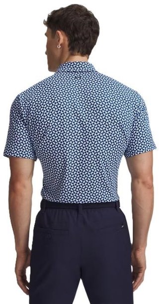 Under Armour T2G Printed męskie polo, niebiesko/białe