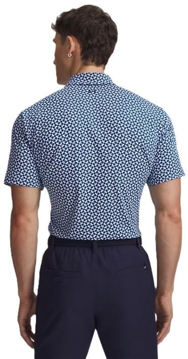 Under Armour T2G Printed męskie polo, niebiesko/białe