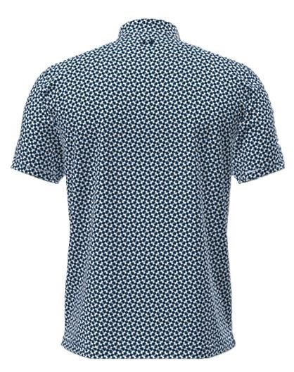 Under Armour T2G Printed męskie polo, niebiesko/białe