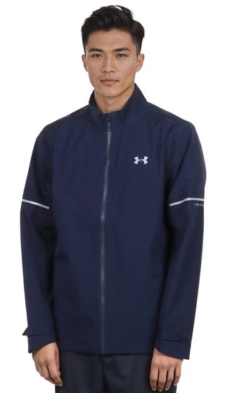 Under Armour Drive Rain męska kurtka wodoodporna, midnight navy/metallic silver