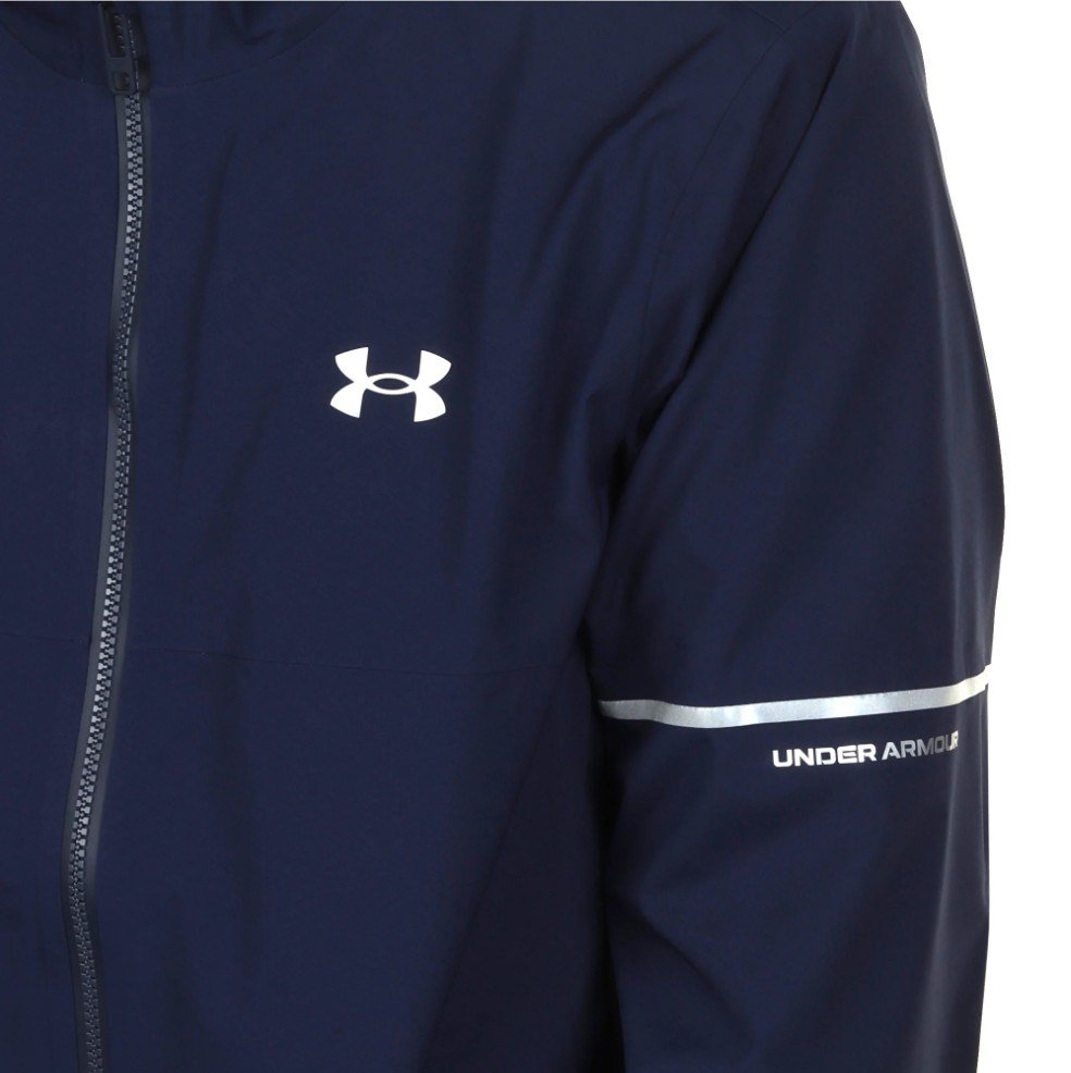 Under Armour Drive Rain męska kurtka wodoodporna, midnight navy/metallic silver