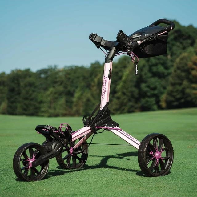 Bag Boy Nitron Auto-Open wózek golfowy, pink/wine