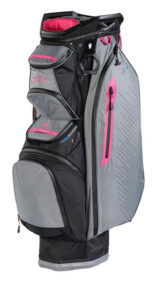 Sun Mountain H2NO C130 cart bag, czarno/szaro/rróżowy