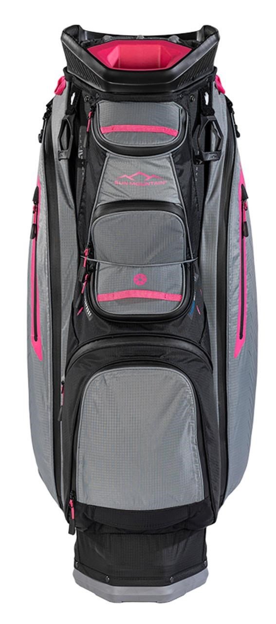 Sun Mountain H2NO C130 cart bag, czarno/szaro/rróżowy