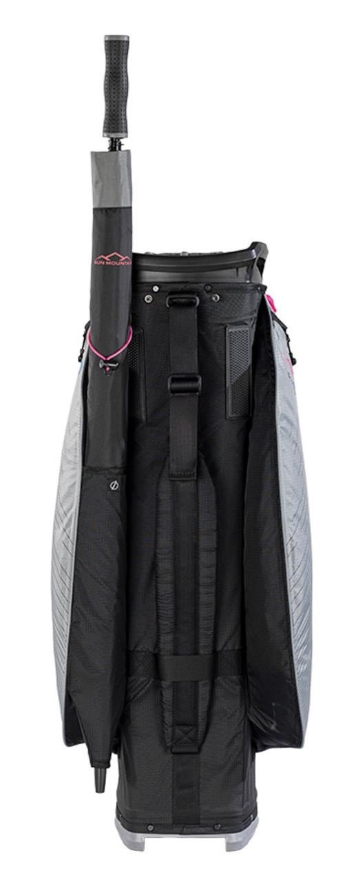 Sun Mountain H2NO C130 cart bag, czarno/szaro/rróżowy