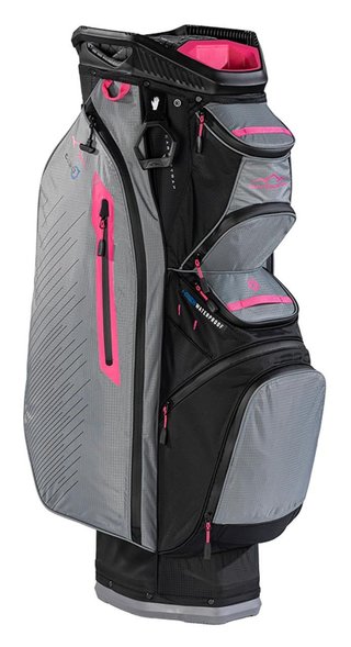 Sun Mountain H2NO C130 cart bag, czarno/szaro/rróżowy