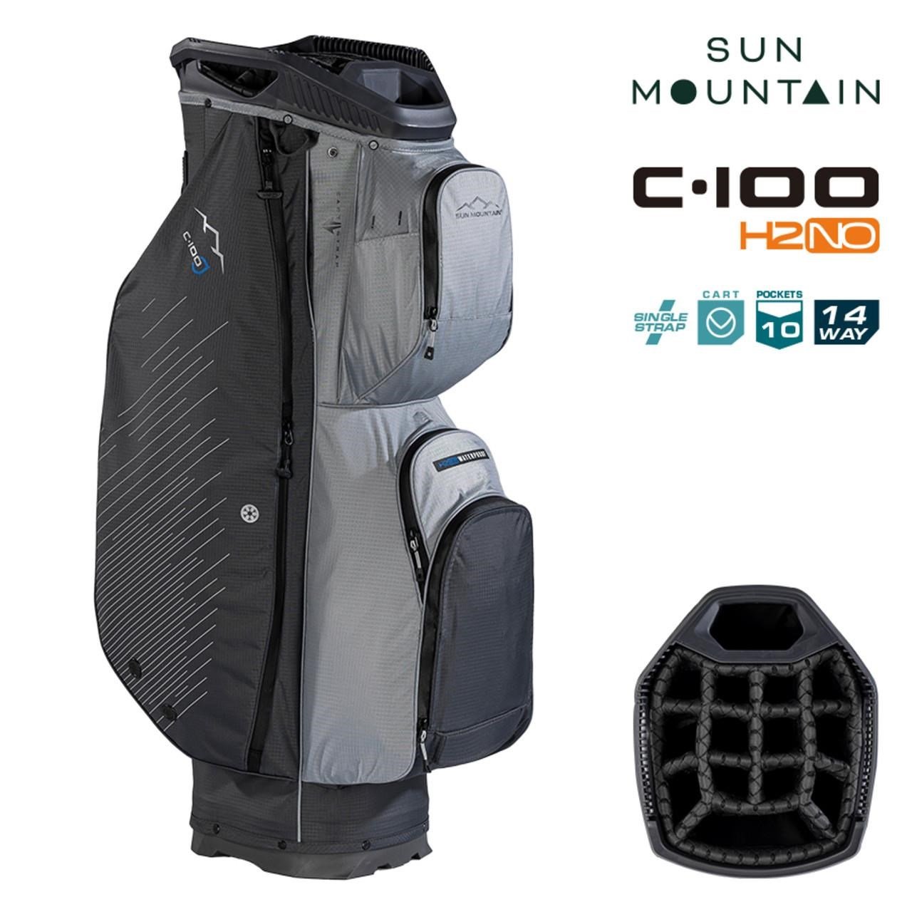 Sun Mountain H2NO C100 Waterproof cart bag 14 WAY, steel/cadet
