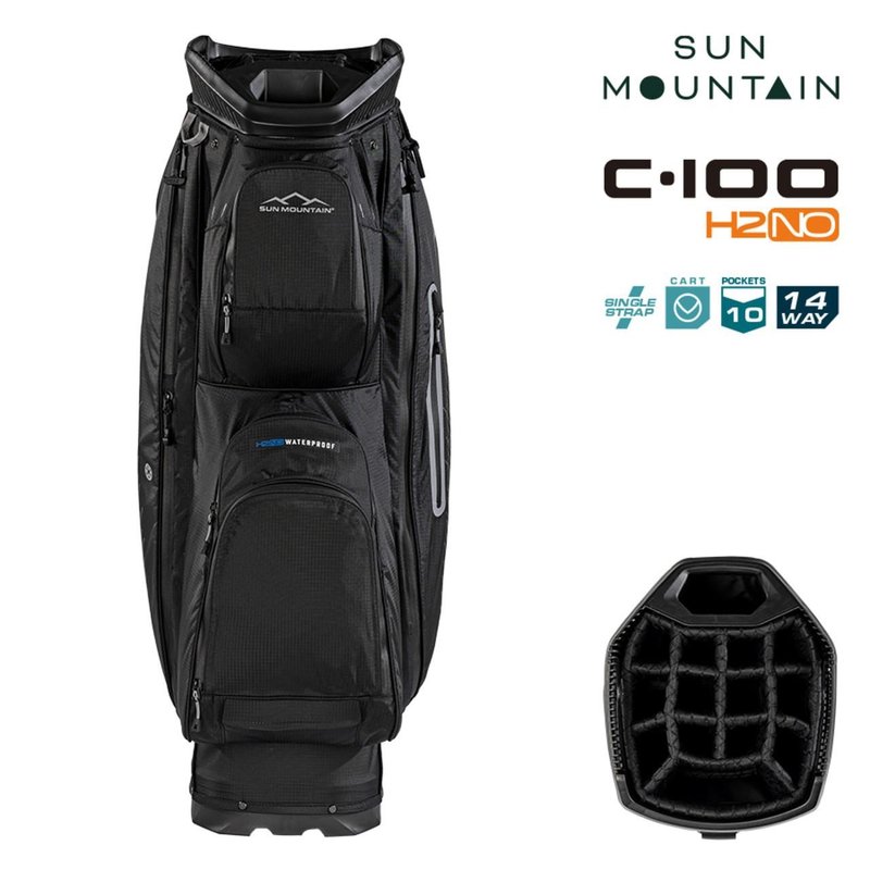 Sun Mountain H2NO C100 Waterproof cart bag 14 WAY, black