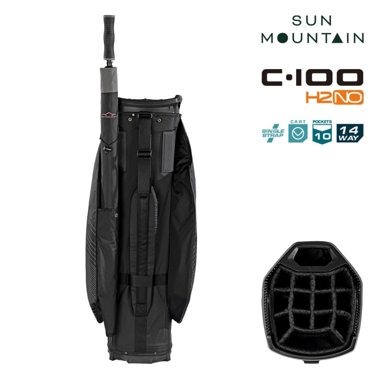 Sun Mountain H2NO C100 Waterproof cart bag 14 WAY, black