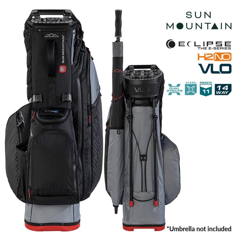 Sun Mountain H2NO  E-4.5 14 WAY VLO Waterproof stand bag, nickel/black/red