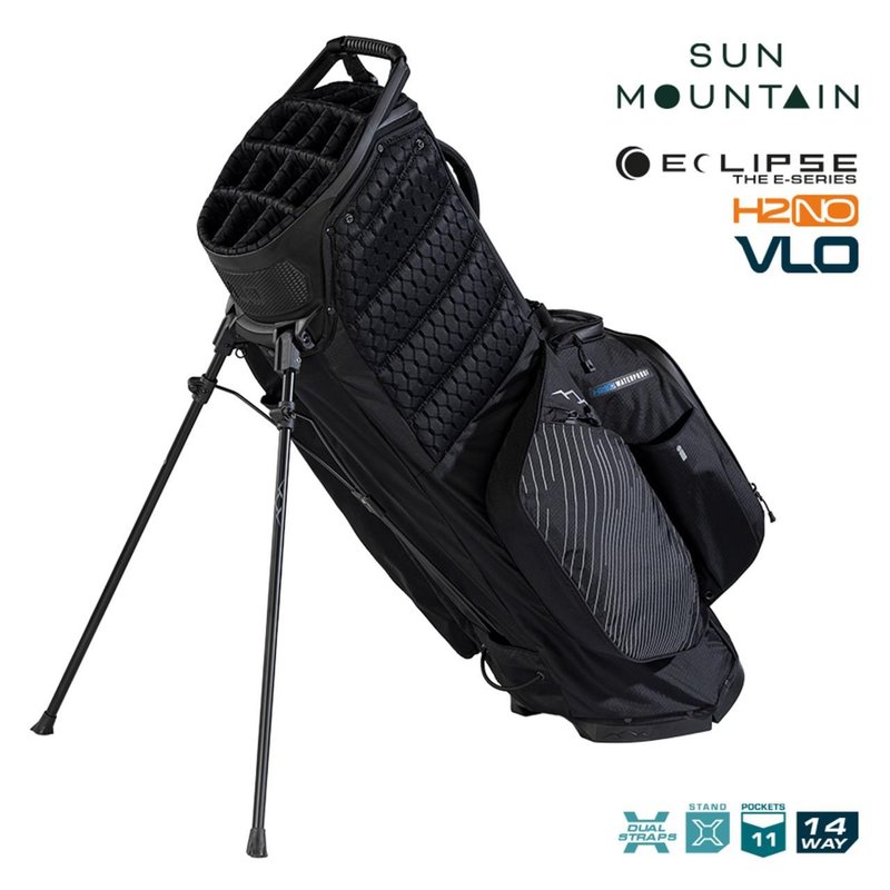 Sun Mountain H2NO  E-4.5 14 WAY VLO Waterproof stand bag, black/steel