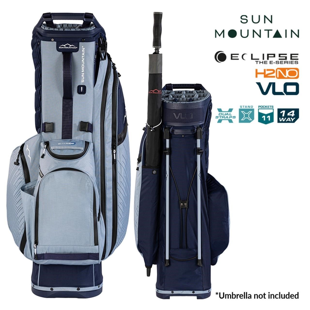 Sun Mountain H2NO  E-4.5 14 WAY VLO Waterproof stand bag, navy/ash