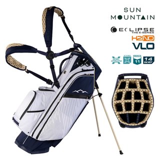 Sun Mountain H2NO  E-4.5 14 WAY VLO Waterproof stand bag, navy/gold/white