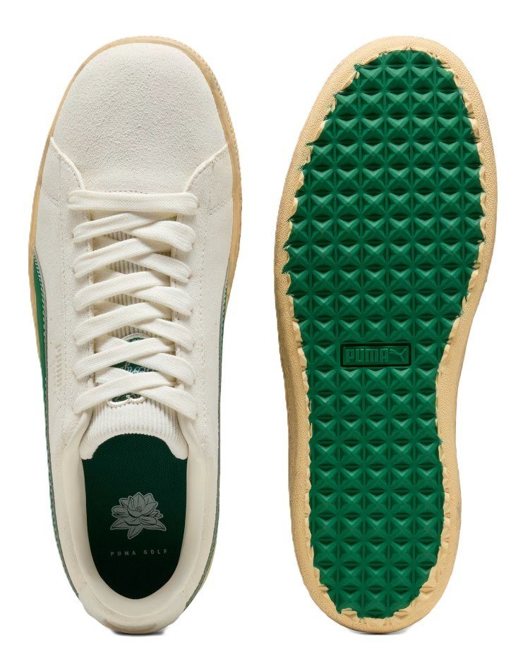 Puma Suede 30904 męskie buty golfowe, warm white/luso green