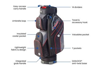 Motocaddy NEW Lite-Series cart bag, czarno/limonkowy