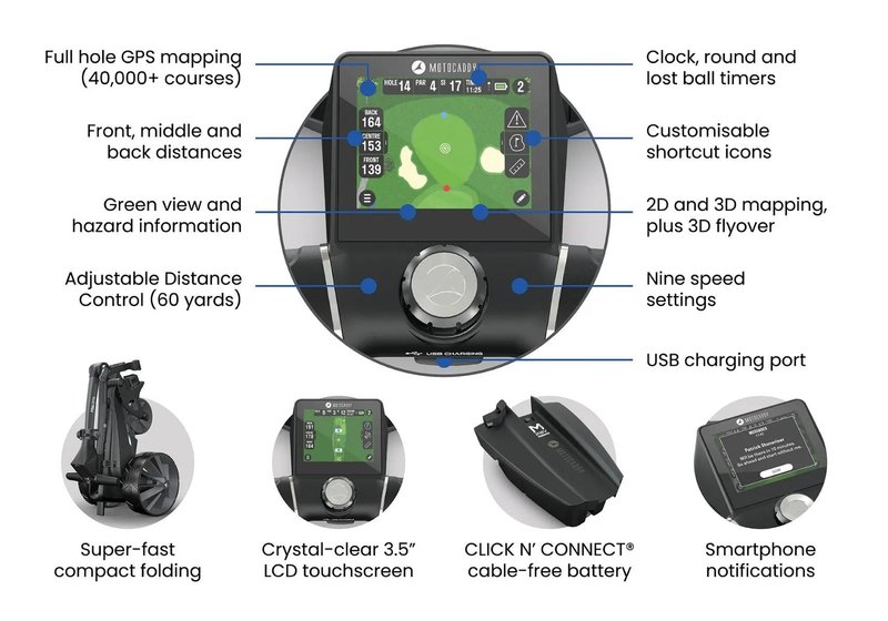 Motocaddy NEW M5 GPS wózek elektryczny, Standard Lithium