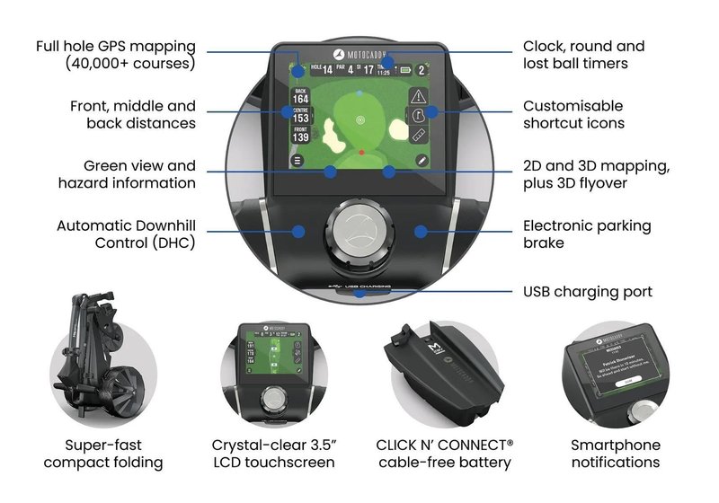 Motocaddy NEW M5 GPS DHC wózek elektryczny, Ultra Lithium