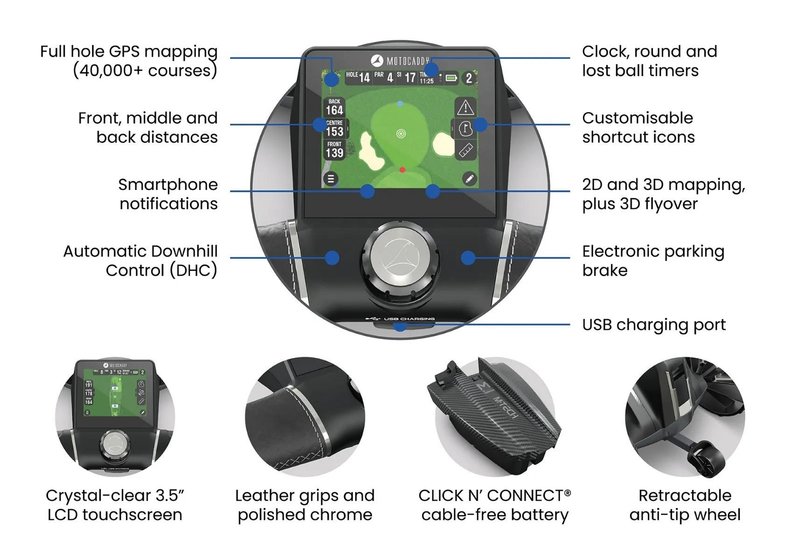 Motocaddy NEW M-TECH GPS DHC wózek elektryczny, Ultra Lithium