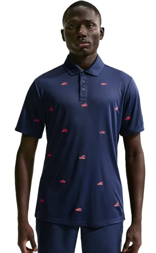 Nike Par męskie polo, navy/hot lava