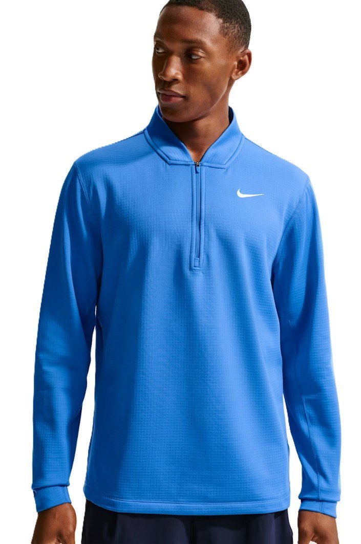 Nike Velocity 1/2-Zip męski top z długim rękawem, niebieska