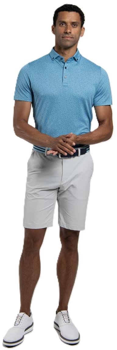 KJUS Lance Printed męskie polo, atlas blue