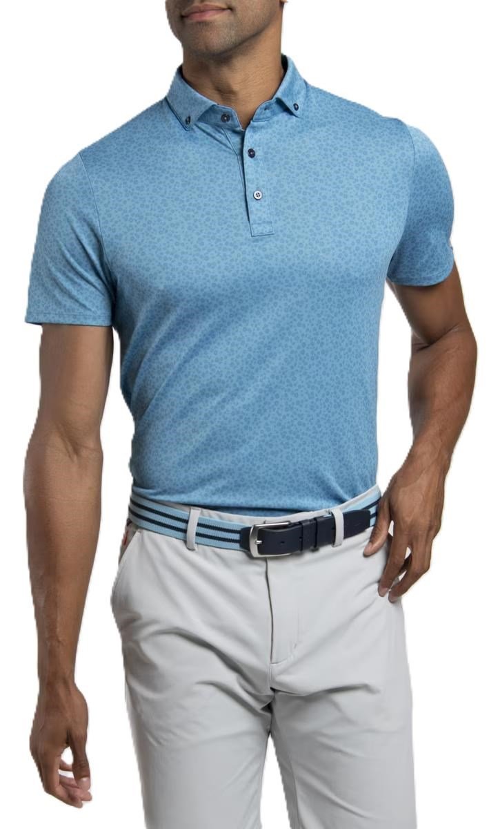 KJUS Lance Printed męskie polo, atlas blue
