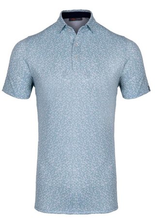KJUS Lance Printed męskie polo, riverbank/white