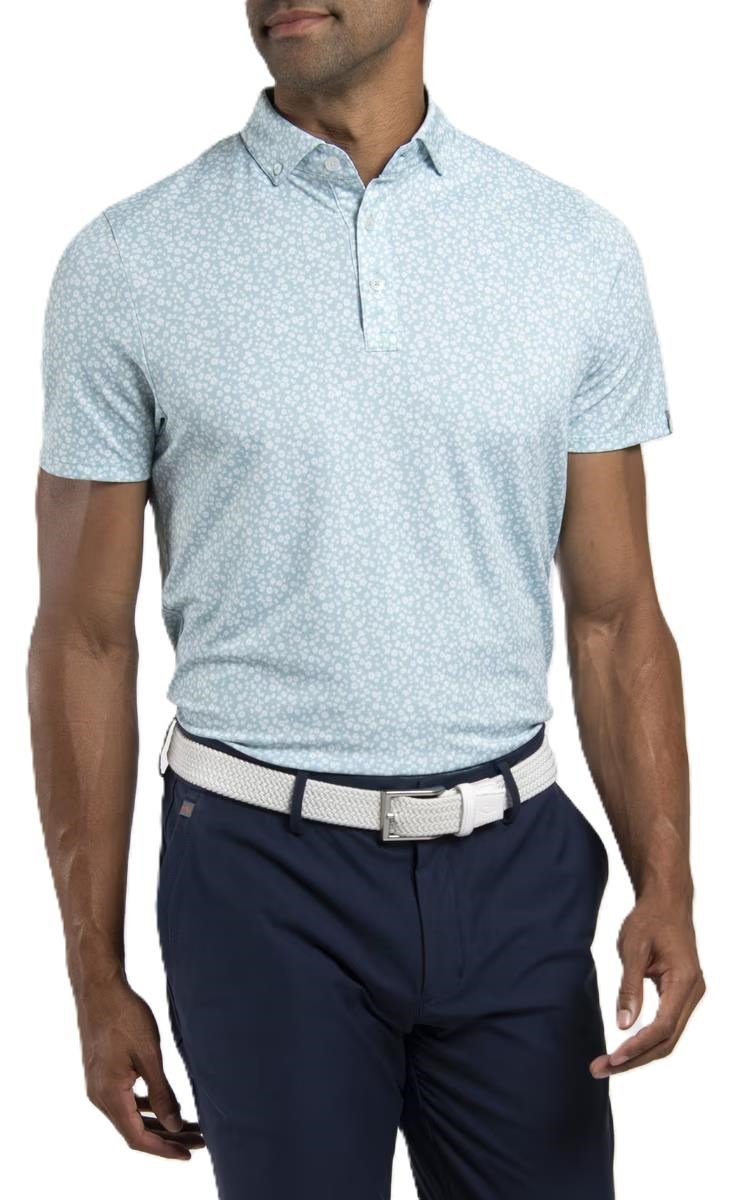 KJUS Lance Printed męskie polo, riverbank/white