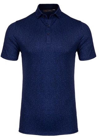 KJUS Lance Printed męskie polo, atlanta blue