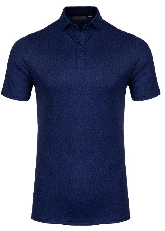 KJUS Lance Printed męskie polo, atlanta blue
