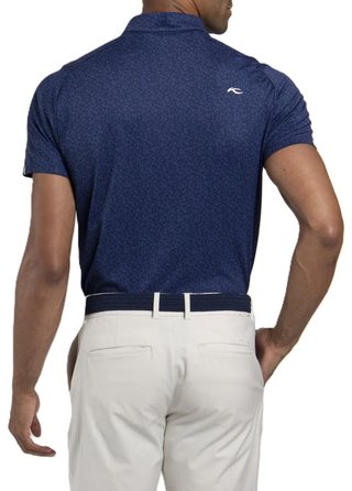 KJUS Lance Printed męskie polo, atlanta blue