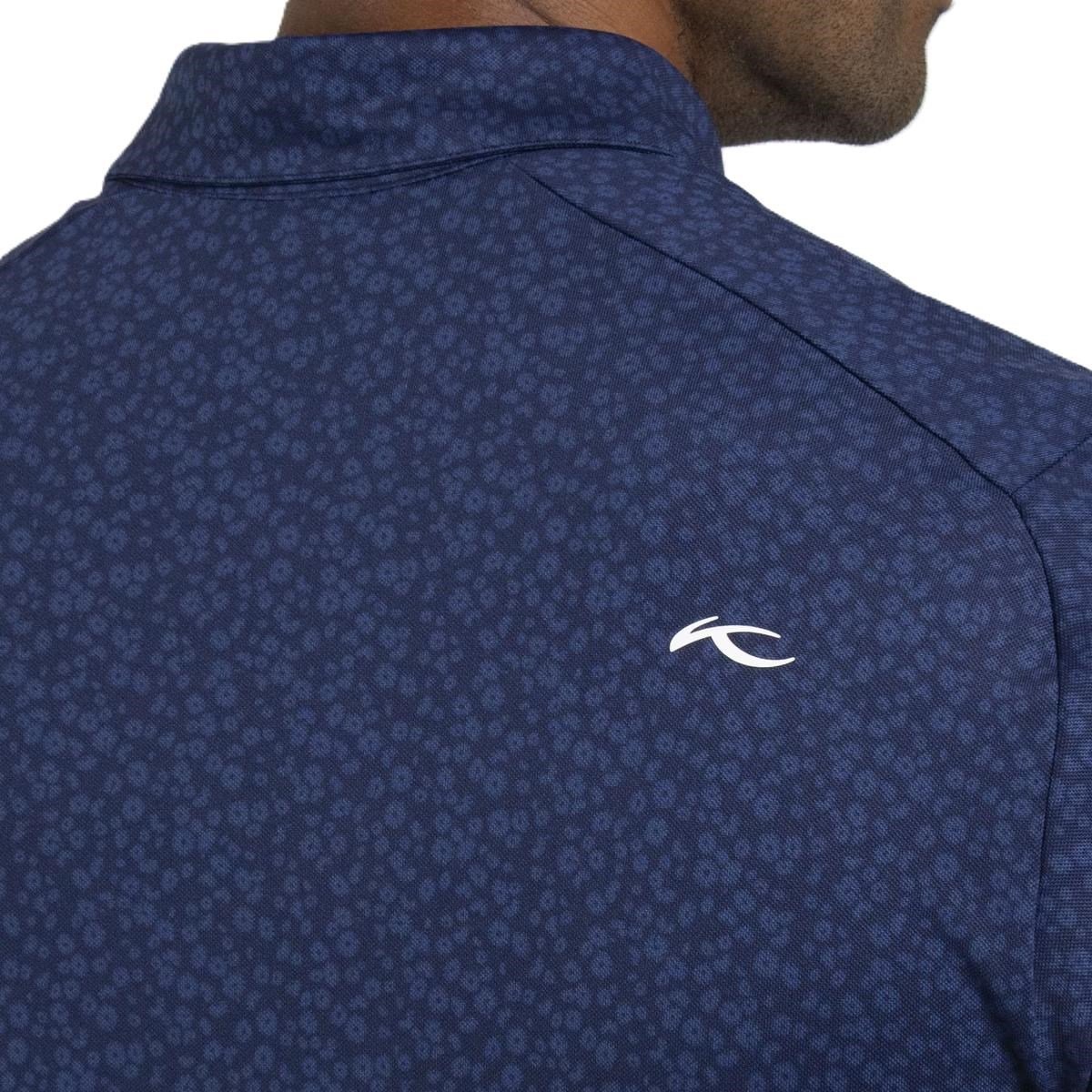 KJUS Lance Printed męskie polo, atlanta blue