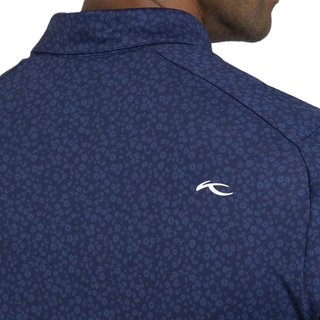 KJUS Lance Printed męskie polo, atlanta blue