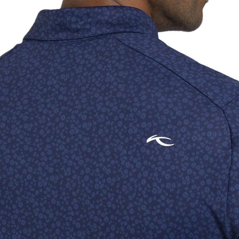KJUS Lance Printed męskie polo, atlanta blue