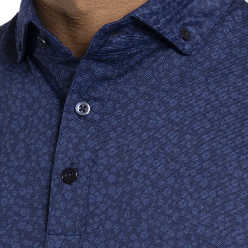 KJUS Lance Printed męskie polo, atlanta blue