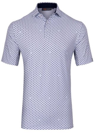 KJUS Golfer męskie polo, white/atlanta blue